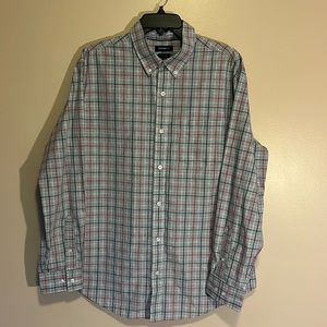 CROFT & BARROW EASY CARE Mens Shirt Size Large  Plaid Gray Colorful Button Down.